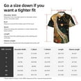 thumbnail image 5 of Pofeuu Abstract Gold Floral Galaxy Print Hawaiian Shirt for Men Sleeves Casual Button Down Summer Beach Dress Shirts T-Shirts,Large, 5 of 7