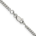 thumbnail image 5 of 925 Sterling Silver 3mm Curb Chain Bracelet, 5 of 5