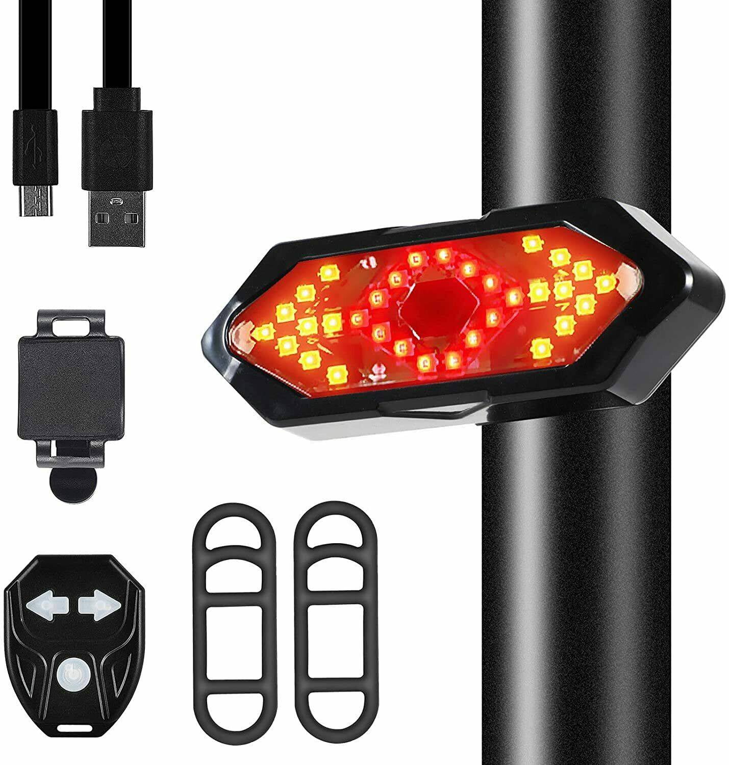 Kabellos LED Fahrrad Rücklicht Bremslicht Blinker Remote Fernbedienung Warnung Kabellos LED Fahrrad Rücklicht Bremslicht Blinker Remote Fernbedienung Warnung