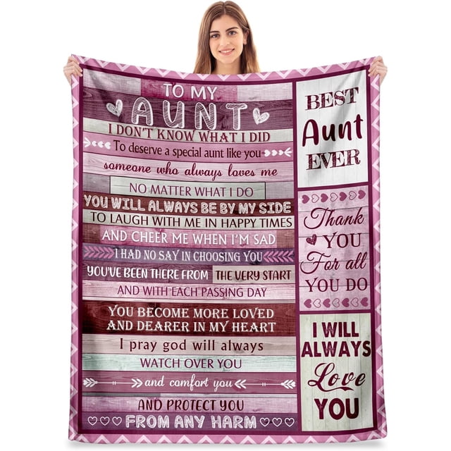 LHSHID to My Best Aunt Gifts Blanket Aunt Birthday Gifts Best Auntie Ever Gifts Aunt Gifts Throw Blanket Gifts for Aunt Mothers Day Happy Birthday Gifts Ideas for Aunt 50"x60"