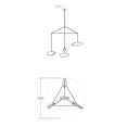 thumbnail image 2 of Sonneman 2904.25K Papillons 4 Light 54" Wide Led Suspension Multi Light Pendant - Black, 2 of 2