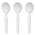 Perk Heavyweight Plastic Cutlery, Soup Spoon, White, 100/Pack