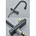 thumbnail image 6 of Matte Black Kitchen Sink Faucet Pull Out Single Handle Waterfall & Rainfall Rotatable Hot and Cold Faucet Apply Inlet Pipe, 6 of 7