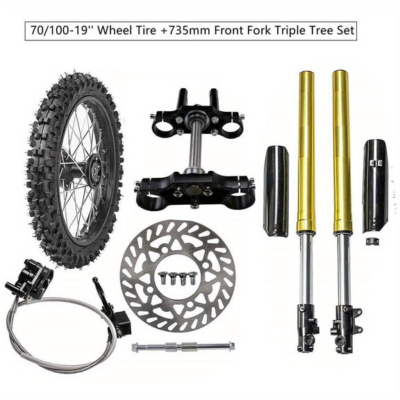 70/100-19'' WheelFront Fork Triple Tree Kit for Big Wheel Pit Bike Atomik SSR