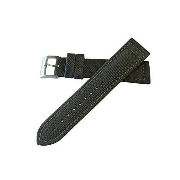 Hadley-Roma MS-850 22mm Black 'Cordura Men's Genuine Watch Band