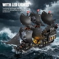 thumbnail image 2 of Pirate Ship Building Set with Lights, MOC Black Pearl Building Blocks for Adults, Big Boat Building Toys Compatible with Lego, Collectible for Home Deco(2288Pcs), 2 of 8