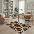 thumbnail image 2 of ODIKA Notes Vintage Rock Distressed Grunge Border Hip Guitar Music Refined Structured for Home Office, Gaming Room, Under Desk, Non-Slip Chair-Friendly, 2 of 7