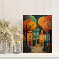 thumbnail image 2 of Whimsical Village Landscape Canvas Print Home Kitchen Entryway Wall Art, 2 of 8