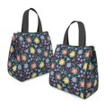 thumbnail image 2 of Pioneer Flower Floral Print Pattern Insulated Lunch Bag for Women & Adults,Large Portable Soft Cooler Lunch Bag,Thermal Food Storage Tote with Pearl Cotton,8.66L,8.75x5.75x9.5 Inch, 2 of 6