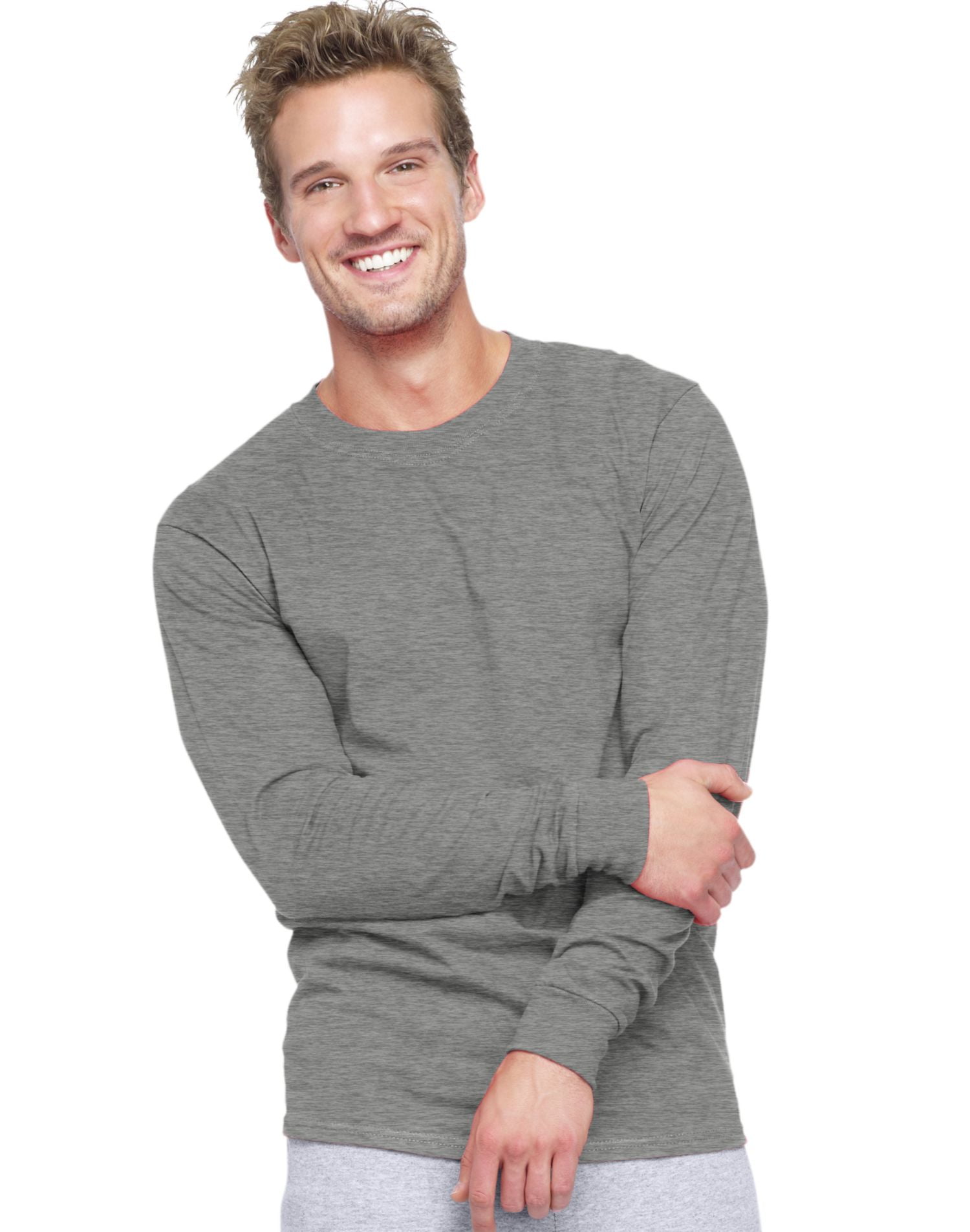 hanes beefy tees long sleeve