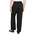 thumbnail image 2 of Alfred Dunner Womens Petite Textured Pull On Elastic Short Length Pant, 2 of 4