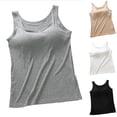 thumbnail image 1 of lcziwo Womens Solid Tank Tops Padded Workout Undershirts Solid Basic Layering Shirt Limited Time Sales Beige S, 1 of 5