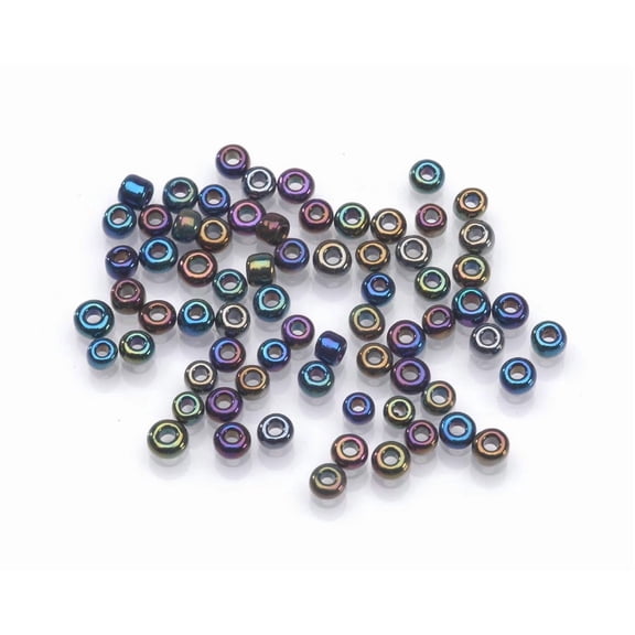 Black AB Glass Seed Beads