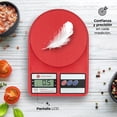 thumbnail image 3 of Báscula Digital Gramera 10kg Cocina Repostería Precisión Color Rojo, 3 of 6