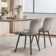 thumbnail image 5 of YOUNIKE Dining Chair 1 PCS Washable PU Fuax Leather Upholstered Accent Side Chair, Gray, 5 of 7