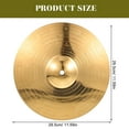thumbnail image 2 of BESTYASH Practice Jazz Drum Cymbal Golden Brass Crash Cymbal Lightweight Portable Drum Set Accessory, 2 of 5