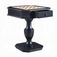 Black 2-Drawer Game Table for Chess Checkers and Backgammon with ...