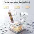 thumbnail image 5 of Wireless Noise Cancelling Earbuds Bluetooth 5.4 Headphones with Mic Deep Bass Stereo, 46H Playtime, LED Display, IPX7 Waterproof Sports Workout in Ear Buds for iPhone Android, Rose Gold, 5 of 9