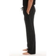 thumbnail image 2 of At The Buzzer Mens Pajama Pant – Jersey Knit Sleep Pant (Black Marled, Medium), 2 of 3