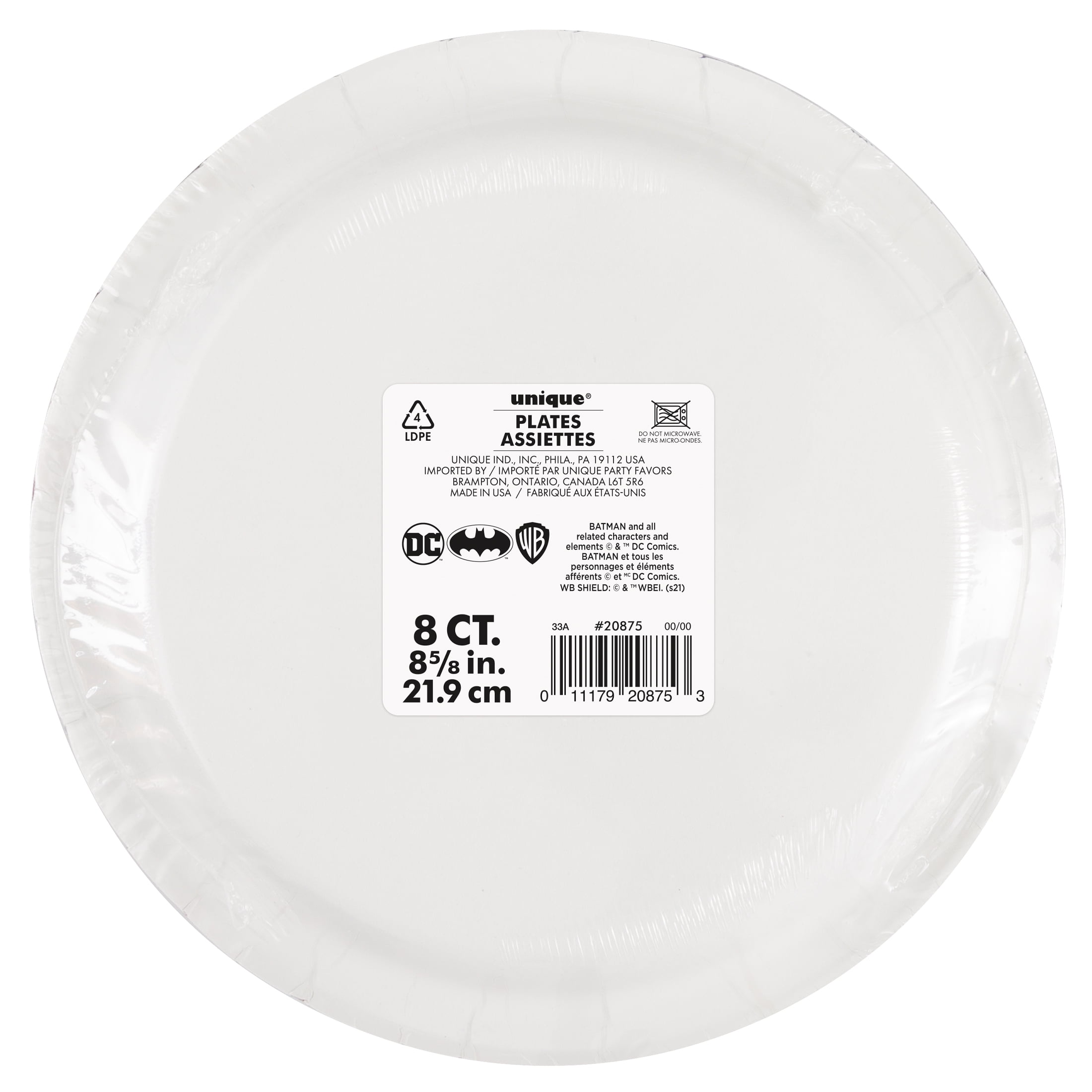 (6 pack) Batman Birthday Paper Dinner Plates, 9in, 8ct