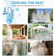 33FT Outdoor Misting Cooling System with 8 Nozzles & 3/4 Brass Adapter - for Patio, Porch, Umbrella, BBQ, Chicken Coop