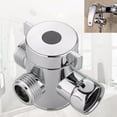 thumbnail image 5 of Dreamhall 1/2" Shower Head Diverter Valve, Shower Arm Diverter Valve for Hand Shower Head and Fixed Spray Head, 3-Way T-Adapter Shower Head Diverter Valve for Bath Mixer Tap Silver, 5 of 11