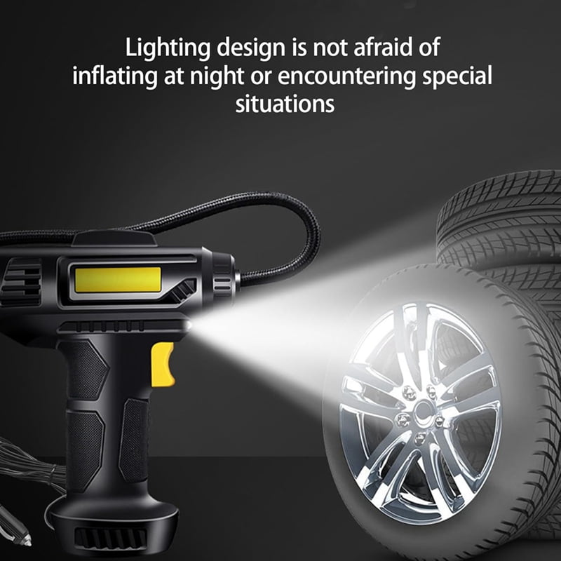 Tire Inflator Air Compressor Portable Car Tire Pump with Pressure Gauge 150PSI Portable Air Pump for Car Bike Sport