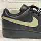 thumbnail image 3 of Ni&ke Air Force 1 Low Black (Sand Custom Painted Swoosh) SC-#68B, 3 of 6