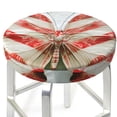 thumbnail image 3 of Daiia Patriotic Butterfly Floral Stool Covers Round,Round Bar Stool Covers Waterproof Bar Chair Covers Washable Stool Cushion Slipcover for 12-14 Inch Chair-13 inch, 3 of 7