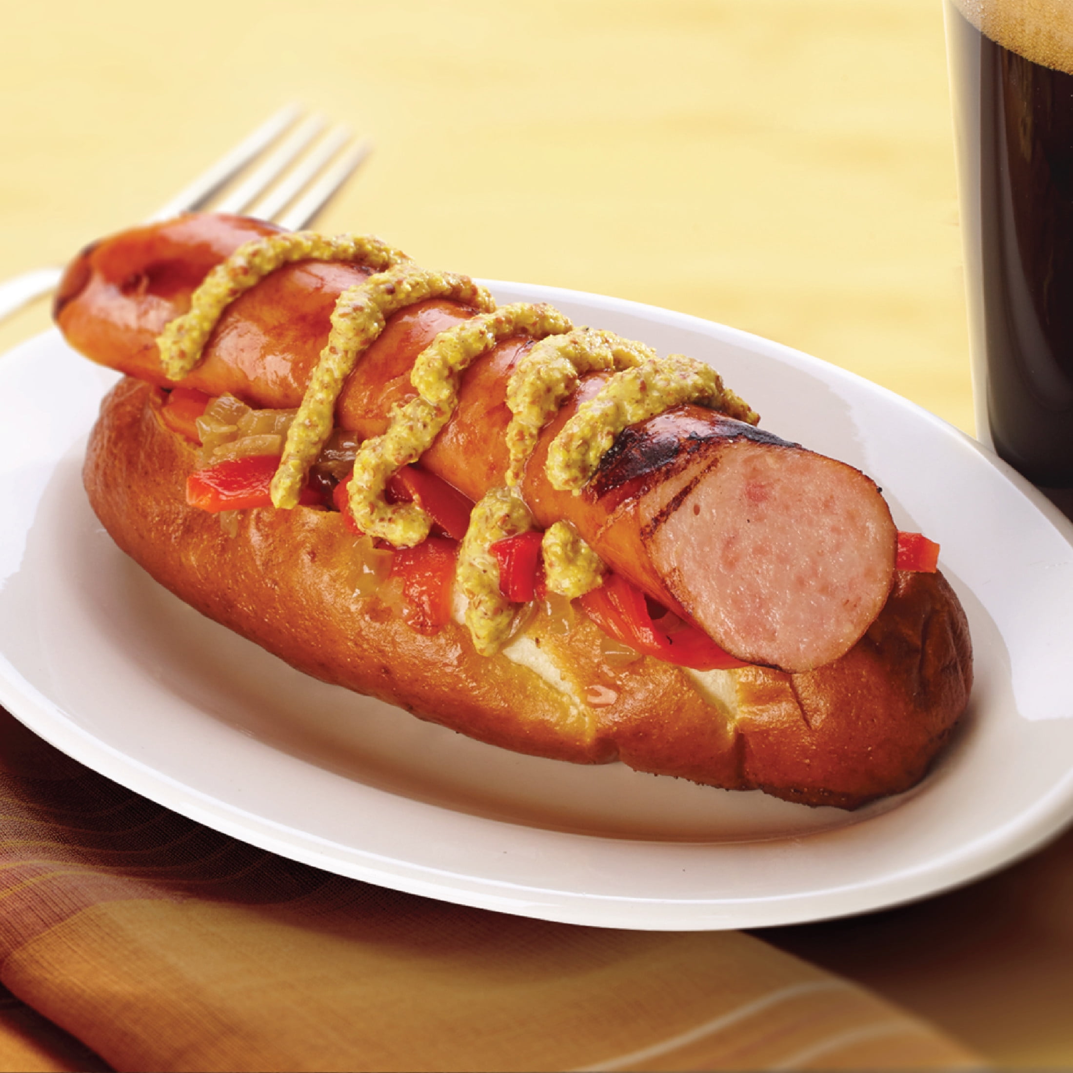 Hillshire Farm Beef Hot Smoked Sausage Links with Spicy Red Pepper, 12 oz, 6 Count