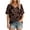 Brown, variant on MOSHU Womens T-Shirts V Neck Short Sleeve Loose Tees Tops Casual Print Shirts for Women