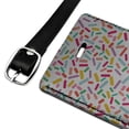 thumbnail image 2 of Colorful Confetti Sprinkles Rectangle Leather Luggage Card Suitcase Carry-On ID Tag, 2 of 8