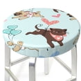 thumbnail image 3 of Rateoe Cute Pug Dogs Pattern Round Bar Stool Seat Covers,Washable Stool Cushion Slipcover Elastic Bar Chair Covers for 12-14 Inch Chair -14 inch, 3 of 7