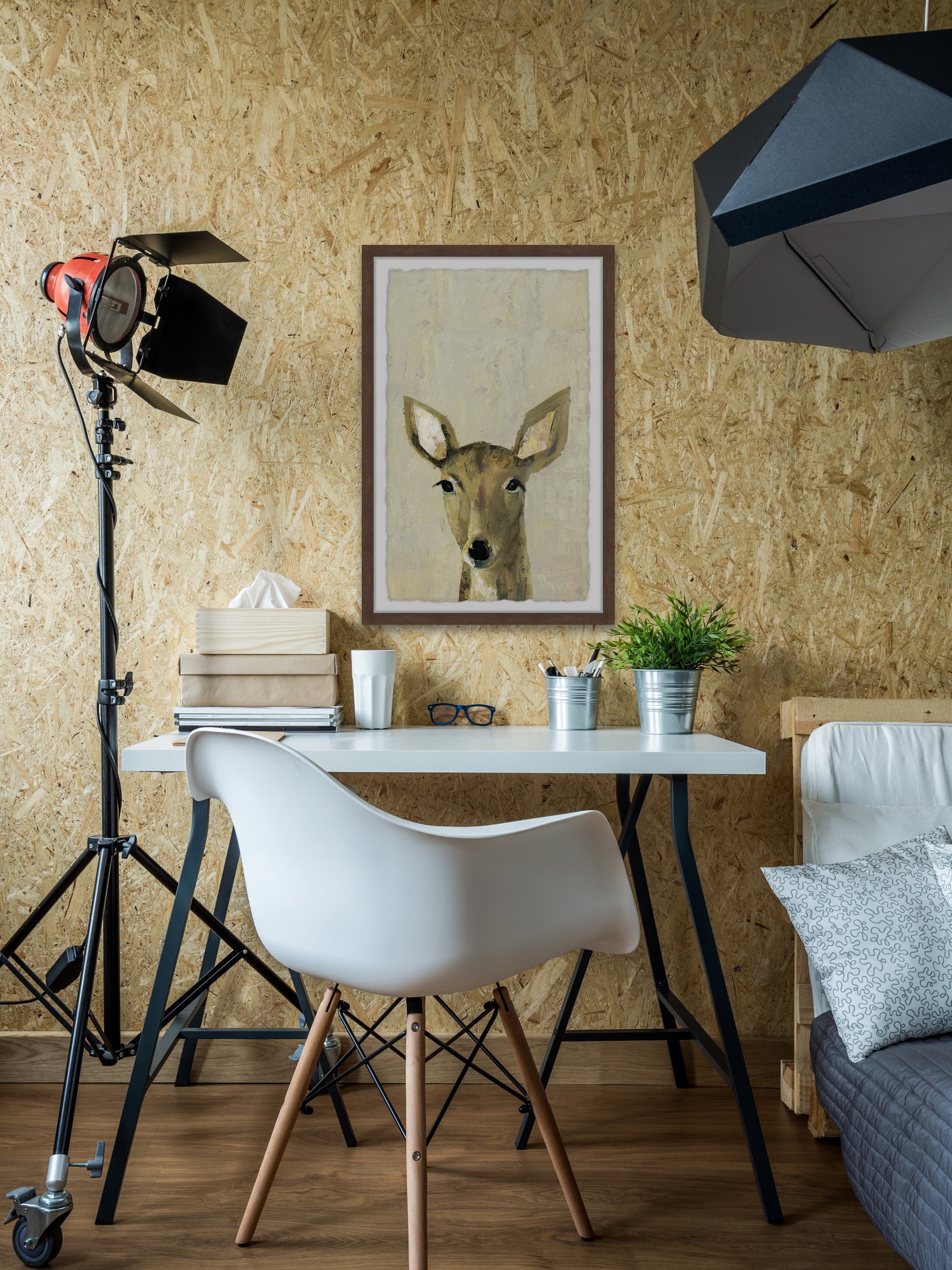Marmont Hill Oh My Deer Ii Framed Wall Art, 24" x 1.5"