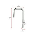 thumbnail image 2 of Elegant Lighting Noor Single Handle Pull Down Sprayer Kitchen Faucet In Brushed Nickel, 2 of 6