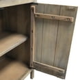 thumbnail image 4 of 32"W 2-door Ash Grey Mango Wood Accent Cabinet, 4 of 5