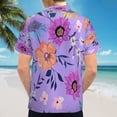 thumbnail image 6 of High Quality Hawaiian Shirts for Men Short Sleeve Aloha Beach Shirt Floral Summer Casual Button Down Shirts Blouses 362BZO, 6 of 7