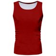 thumbnail image 6 of Caqnni Men's Tank Top, Lightweight Tanks For Men, Sleeveless Tank Shirt Big And Tall Tank Tops For Men Sports Running Basketball Workout (A08-Red,4XL), 6 of 8