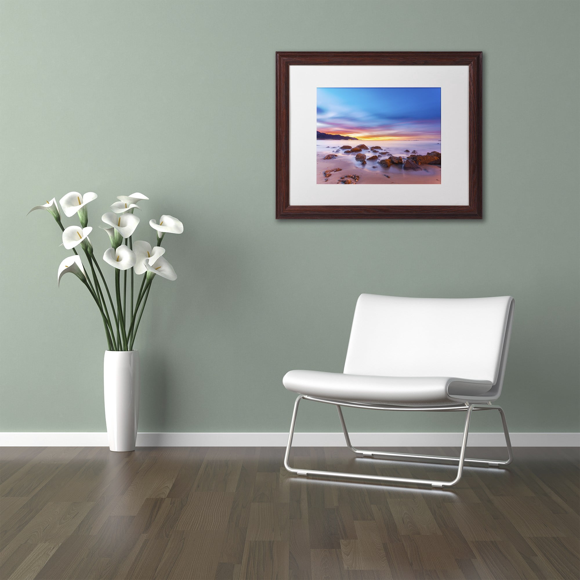 Chris Moyer 'Mussel Shoals Morning' Matted Framed Art