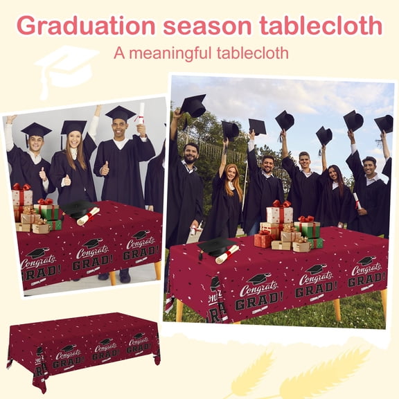 Graduation Party Decorations Set for Class of 2024, Premium Congrats Grad Party Supplies for High School College University Celebration, 15 Pieces E#248 red