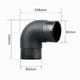thumbnail image 2 of 60mm L-Shaped Elbow Bend Pipe for Car Heater Ducting Vent Outlet Connection, 2 of 5