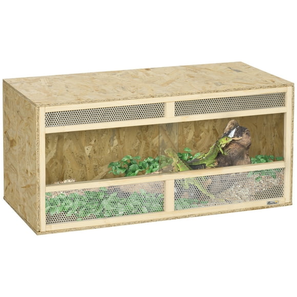 PawHut Reptile Terrarium, 58 Gallon Reptile Tank with Sliding Doors