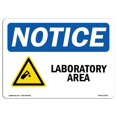 thumbnail image 1 of SignMission OS-NS-D-1824-L-13935 Panneau de Signalisation - Signe de Zone de Laboratoire avec Symbole, 1 of 1