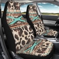 thumbnail image 4 of XYZCANDO Stylish 2 Pack Front Car Seat Covers with Cowhide Aztec Pattern - Durable Breathable Decorative Protection For All Vehicle Types, 4 of 10