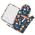 thumbnail image 2 of Disketp Colorful Mushrooms Oven Mitts And Potholders Bbq Gloves-Oven Mitts And Pot Holders With Recycled Infill Silicone Non-Slip Cooking Gloves For Cooking Baking Grilling, 2 of 9