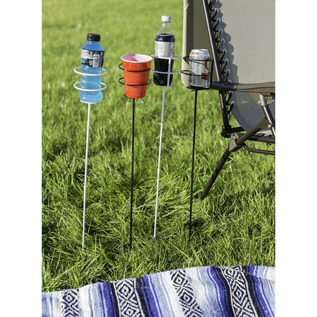 Sunnydaze Outdoor Universal Beverage Drink Holder Stakes Set Of 4 Sunnydaze Outdoor Universal Beverage Drink Holder Stakes Set Of 4