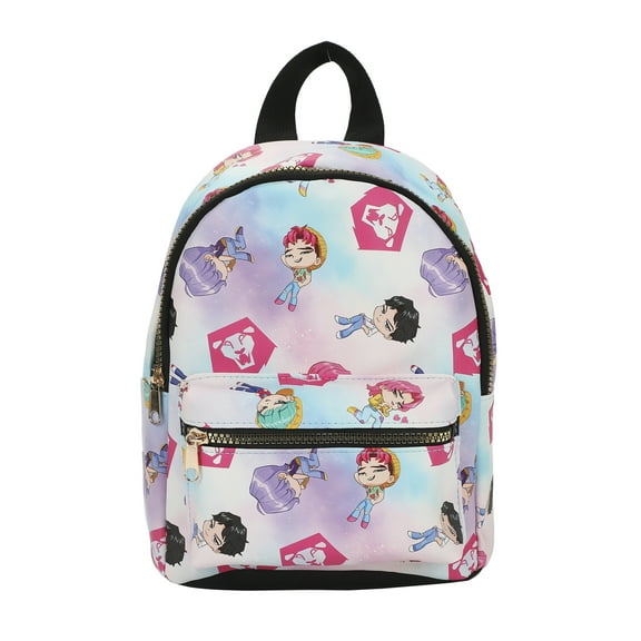 KPop Demon Hunters Chibi Saja 9” Adult Blue & Pink Mini Backpack