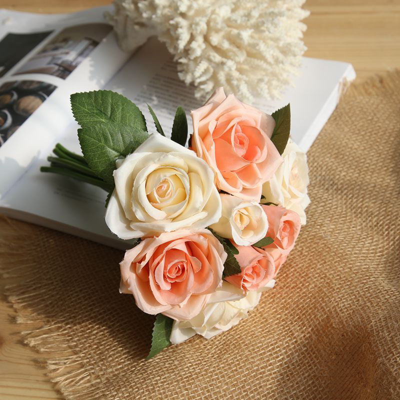 Details about   Artificial Plant Rose Fake Silk Plastic Flower Home Wedding Party Bouquet