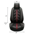 thumbnail image 5 of OTOEZ Universal 5D Luxury Leather Car Seat Cover Full Set, Fully Covered Front & Rear 5-Seat Protector, 5 of 11