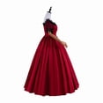 thumbnail image 5 of Womens Victorian 1880s Style Red Evening Gown Historical Court Ball Dress Elegant Formal Wear, 5 of 7